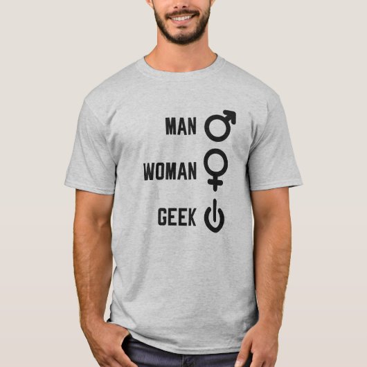 T-shirt Man Woman Cadeau Geek (Devant)
