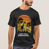 T-shirt Mana Pools, Zimbabwe Safari Parc National Jeu Res (Devant)