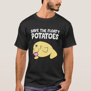 T-shirt Manatee Drôle Sauvez Les Pommes De Terre Flottante