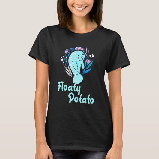 T-shirt Manatee Dugong Sea Cow Floaty Potato (Devant)