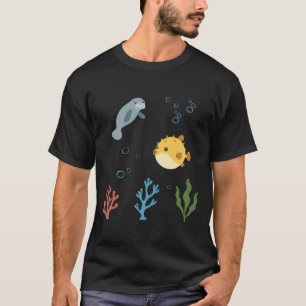 T-shirt Manatee Enfants Sous-Marins Poisson-Globe