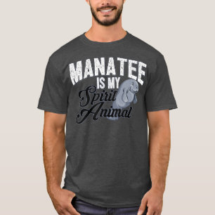 T-shirt Manatee Est Mon Esprit Animal Mignonne Animal Tee