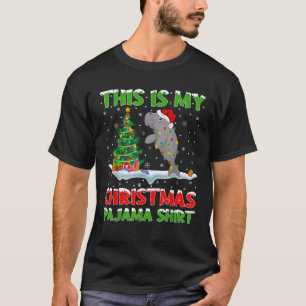 T-shirt Manatee Xmas Lumières D'Arbre Voici Mon Paja De No