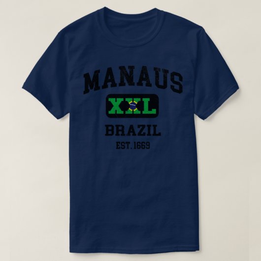 T-shirt Manaus Brésil XXL Design sportif (Design devant)