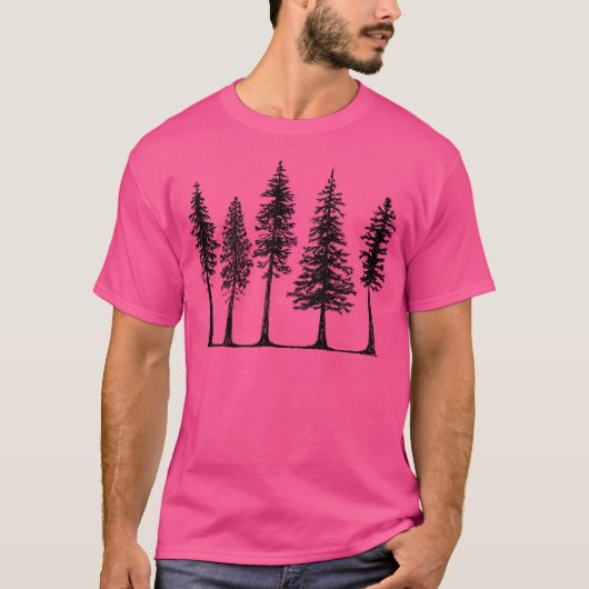 T-shirt Manche De Baseball Pines (Devant)