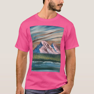 T-shirt Manche De Baseball Rose Big Mountains