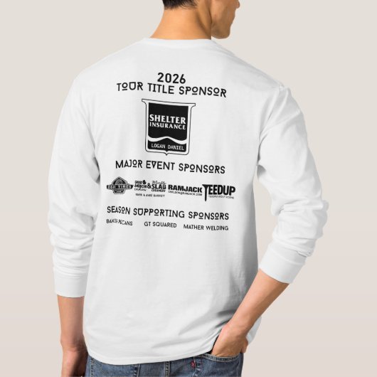 T-shirt MANCHE LONGUE 2026 Sponsors de golf Thunderbird (Dos)