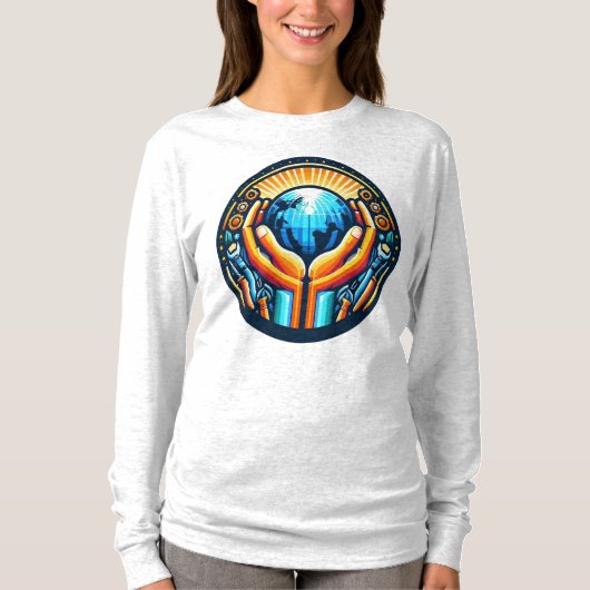 T-shirt Manche longue de base honorant les mains (Devant)