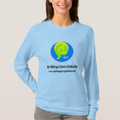 T-shirt Manche longue - L Blue (Devant)