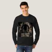 T-shirt Manche longue noire design favori (Devant entier)