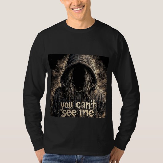 T-shirt Manche longue noire design favori (Devant)