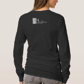 T-shirt Manche longue noire pour femmes filigrane (Dos)