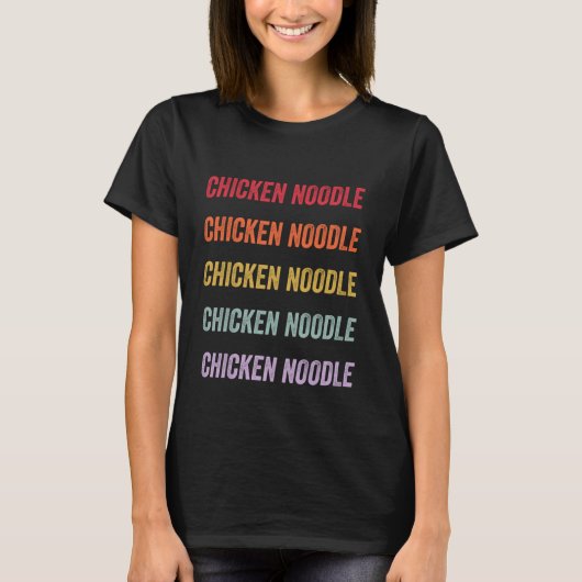 T-shirt Manche longue nouilles de poulet (Devant)