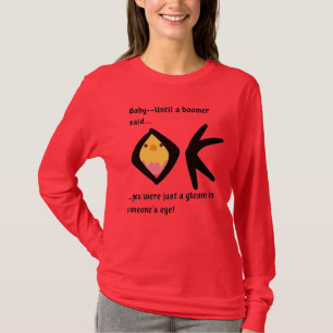 T-shirt Manche longue rouge 'Gleam in Eye' - Boomerangé