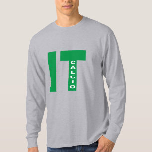 T-shirt Manches de tee-shirt gris longues ITALIA CALCIO