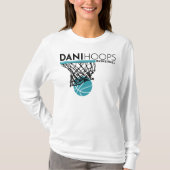 T-shirt Manches longues blanches - Dani Hoops Basketball (Devant)