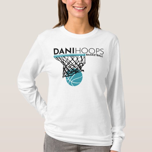 T-shirt Manches longues blanches - Dani Hoops Basketball (Devant)