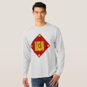 T-shirt manches longues cendre Design BARCELONA (Devant entier)