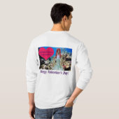 T-shirt manches longues man. Heureuse Sainte-Valentin. (Dos entier)