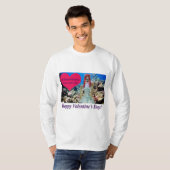 T-shirt manches longues man. Heureuse Sainte-Valentin. (Devant entier)