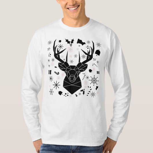 T-shirt manches longues pour hommes pour noël (Devant)