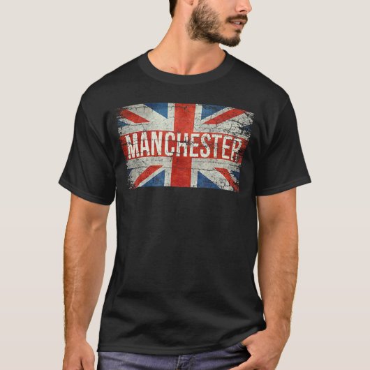T-shirt Manchester Angleterre Royaume-Uni Drapeau Bristien (Devant)