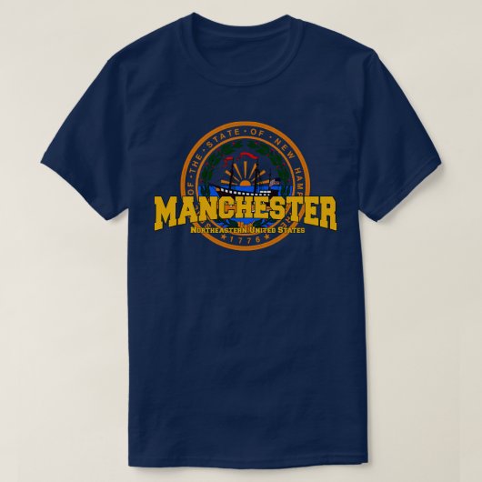 T-shirt Manchester New Hampshire StateUSA (Design devant)