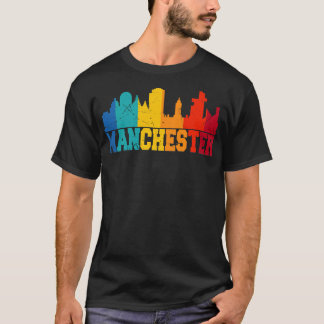 T-shirt Manchester Retro Skyline