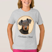 T-shirt Manchester Terrier Peinture Art animal original (Devant)