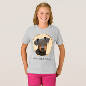 T-shirt Manchester Terrier Peinture Art animal original (Devant entier)
