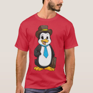 T-shirt Manchette pingouin avec une serviette