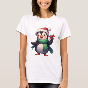 T-shirt Manchot adorable habillé pour Noël