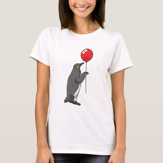 T-shirt Manchot avec ballon (Devant)