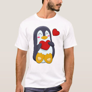 T-shirt Manchot avec cœur