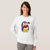 T-shirt Manchot avec cœur (Devant entier)