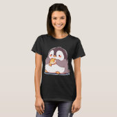 T-shirt Manchot avec un poisson (Devant entier)