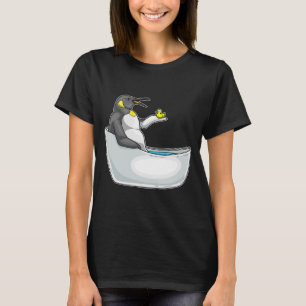 T-shirt Manchot Baigne Baignoire Canard