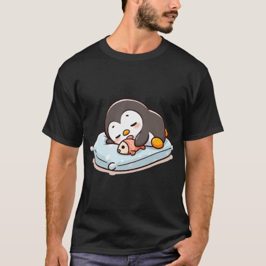 T-shirt Manchot bébé endormi (Devant)