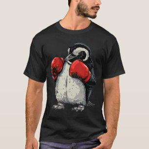 T-shirt Manchot Boxeur Avec Gants De Boxe Kickboxing Drôle