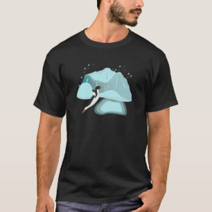 T-shirt Manchot de l'Antarctique sautant dans un bassin d'