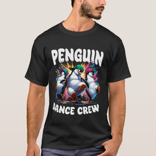 T-shirt Manchot drôle breakdancing danseur de breakdance b (Devant)