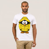 T-shirt manchot Jaune Raincoat Mens (Devant entier)