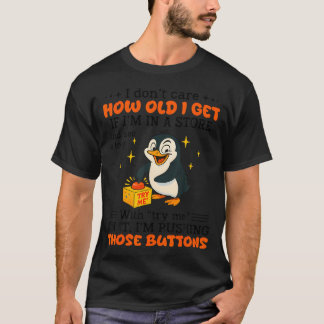 T-shirt Manchot Je M'en Fiche De L'âge Que J'ai Jouet Maga