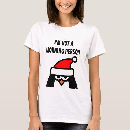 T-shirt manchot père Noël | Je ne suis pas une per (Devant)