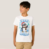 T-shirt Manchot Stay Chill Noël (Devant entier)