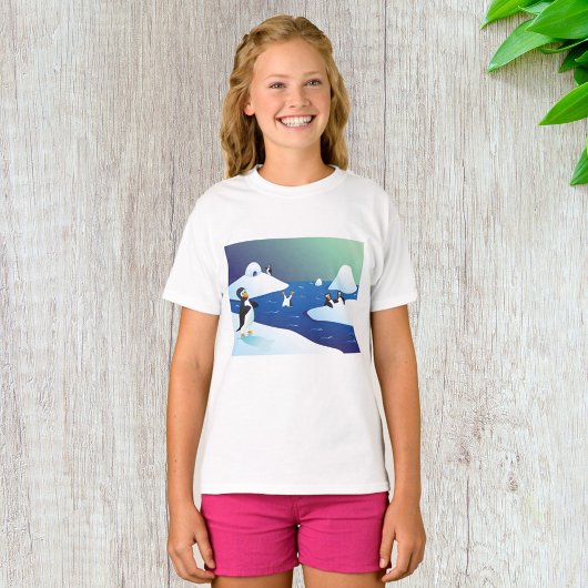 T-shirt Manchots Et Glace