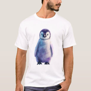T-shirt Manchots violets mignons adorables et duveteux