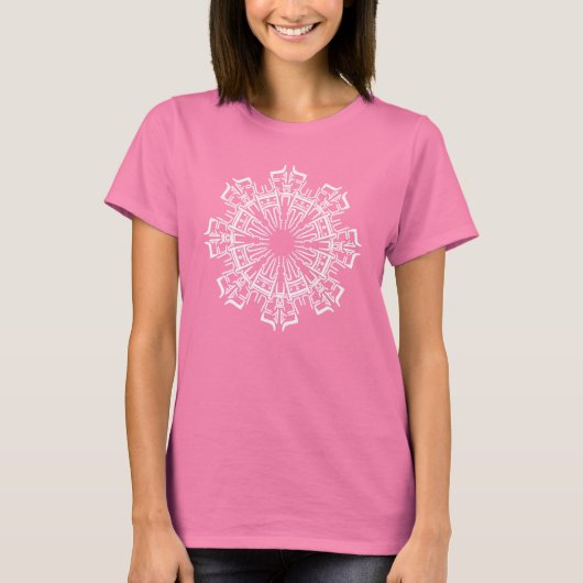 T-shirt Mandala 3 White Design femme chemise (Devant)