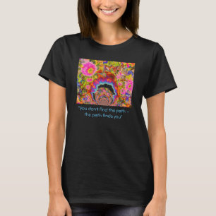 T-shirt mandala Abstrait de tournesol rose