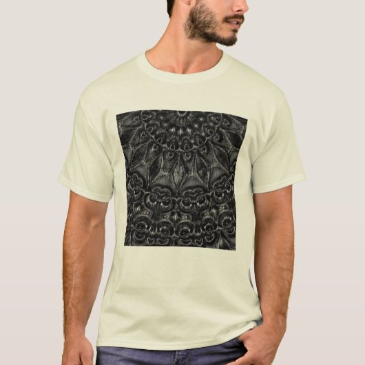 T-shirt Mandala au charbon de bois (Devant)